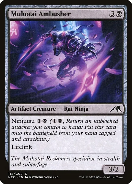 Mukotai Ambusher, Magic card NEO 112 — Kamigawa: Neon Dynasty set