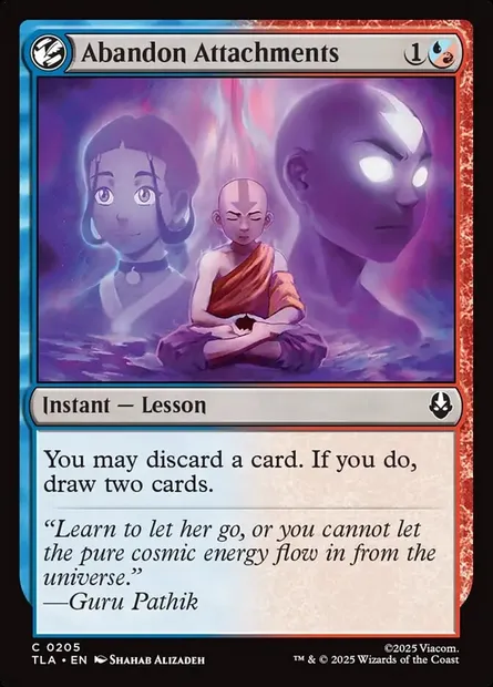 Abandon Attachments, Magic card TLA 205 — Avatar: The Last Airbender set