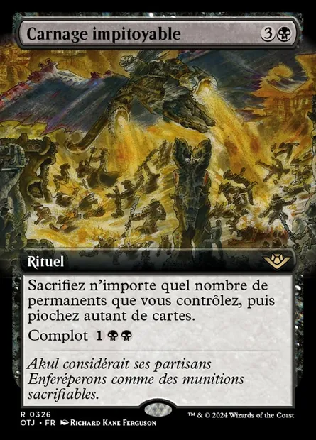 Carnage impitoyable, carte Magic OTJ 326 — extension Outlaws of Thunder Junction