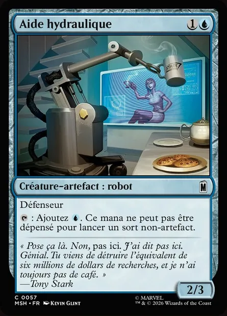 Aide hydraulique, carte Magic MSH 57 — extension Marvel Super Heroes