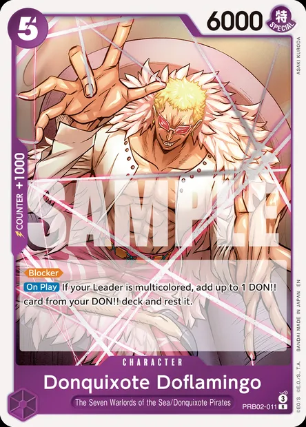 Donquixote Doflamingo, One Piece card PRB02-011 — ONE PIECE CARD THE BEST vol.2 set