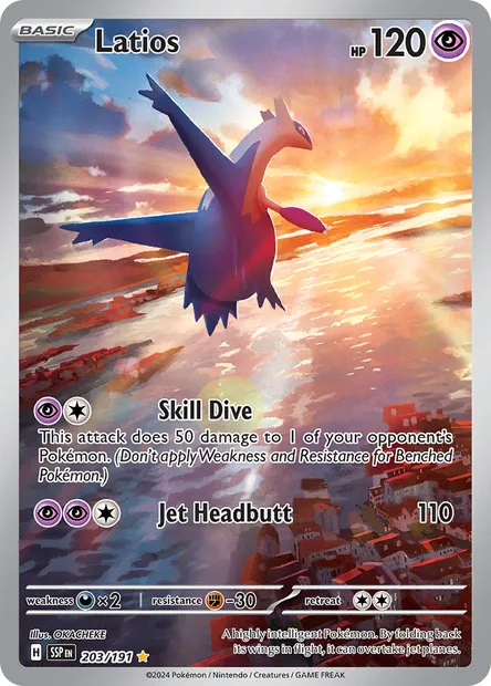 Latios, Pokémon card SSP 203 — Surging Sparks set