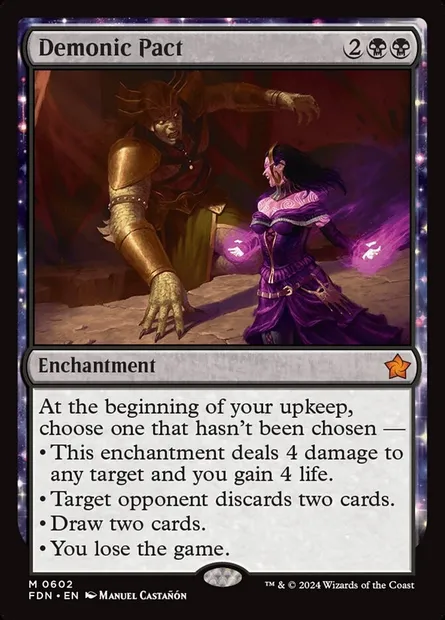Demonic Pact, Magic card FDN 602 — Foundations set