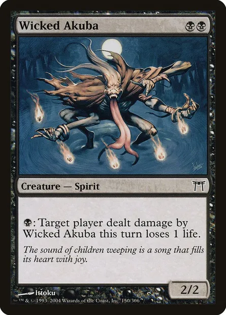 Wicked Akuba, Magic card CHK 150 — Champions of Kamigawa set