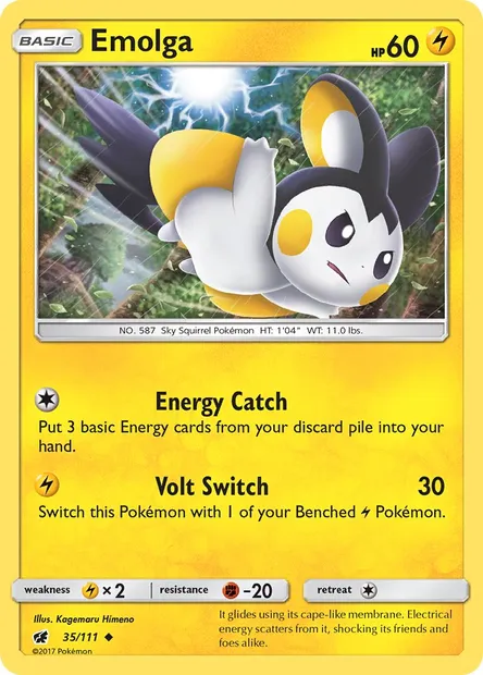 Emolga, Pokémon card CIN 35 — Crimson Invasion set