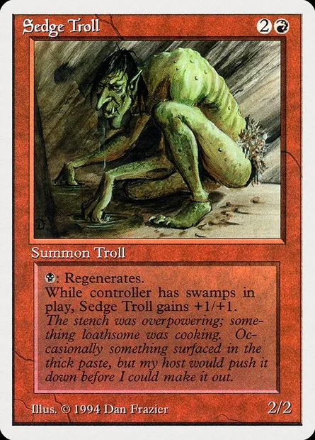 Sedge Troll, Magic card SUM 174 — Summer Magic / Edgar set