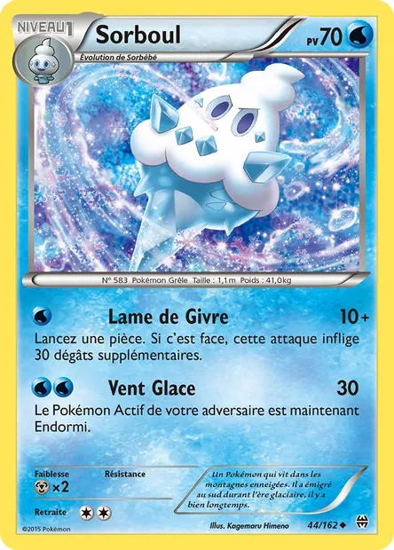 Sorboul, carte Pokémon BKT 44 — extension Impulsion Turbo