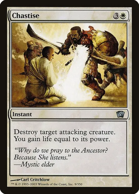 Punition, carte Magic 8ED 9★ — extension Huitième Edition