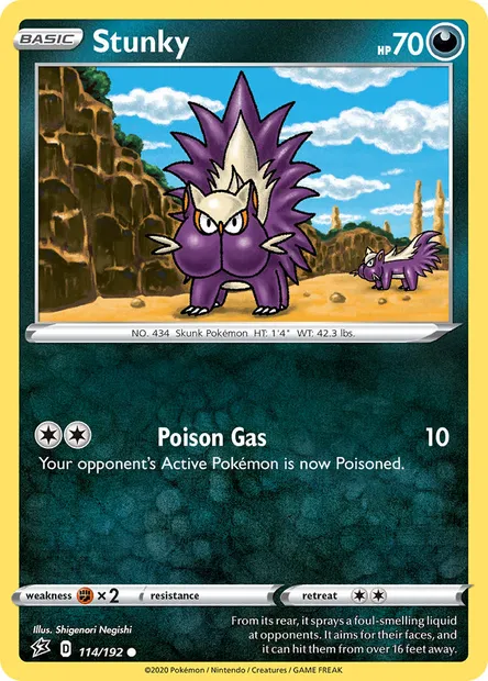 Stunky, Pokémon card RCL 114 — Rebel Clash set