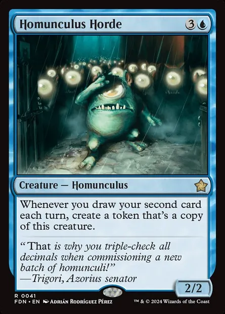 Homunculus Horde, Magic card FDN 41 — Foundations set