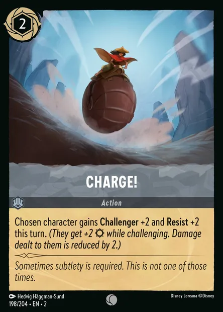 Charge!, Disney Lorcana card CH2-198 — Rise of the Floodborn set