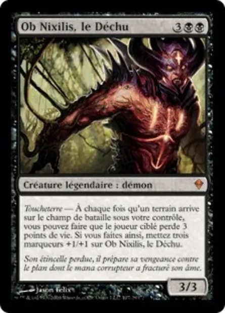 Ob Nixilis, le Déchu, carte Magic ZEN 107 — extension Zendikar