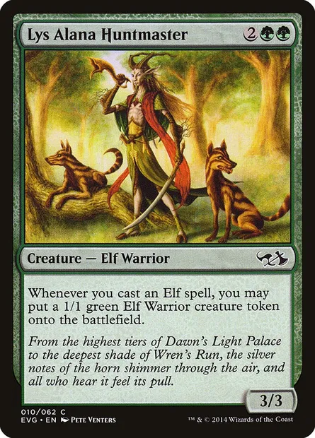 Lys Alana Huntmaster, Magic card EVG 10 — Duel Decks Anthology: Elves vs. Goblins set