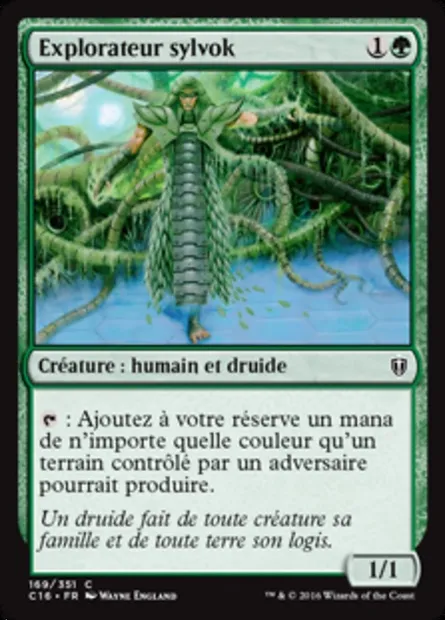 Explorateur sylvok, carte Magic C16 169 — extension Commander 2016