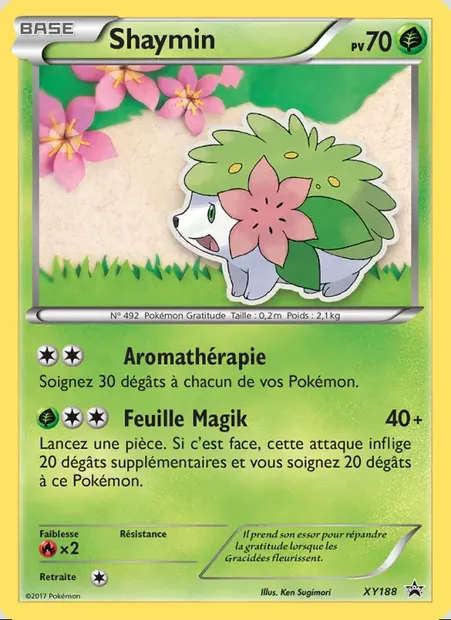 Shaymin, carte Pokémon XY 188 — extension Promo XY