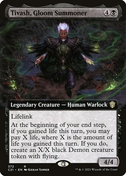 Tivash, Gloom Summoner, Magic card C21 372 — Commander 2021 set