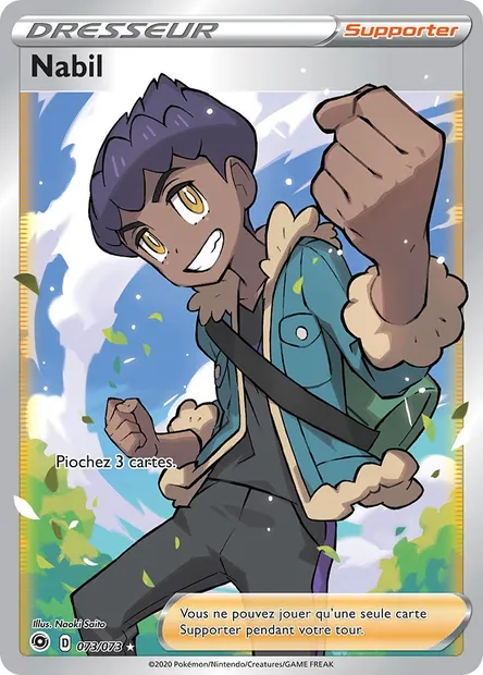 Nabil, carte Pokémon CPA 73 — extension La Voie du Maître
