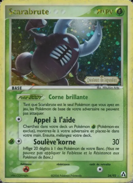 Scarabrute, carte Pokémon LM 24 — extension EX Créateurs de légendes