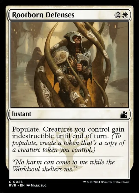 Rootborn Defenses, Magic card RVR 26 — Ravnica Remastered set