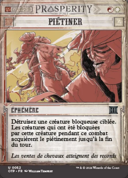 Piétiner, carte Magic OTP 52 — extension Breaking News
