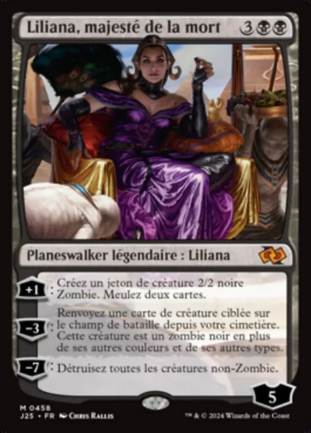 Liliana, majesté de la mort, carte Magic J25 458 — extension Foundations Jumpstart