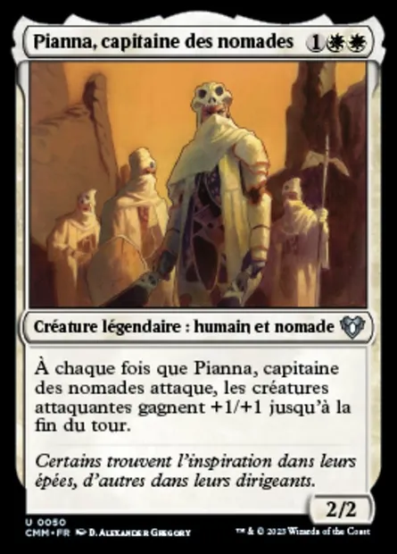 Pianna, capitaine des nomades, carte Magic CMM 50 — extension Commander Masters