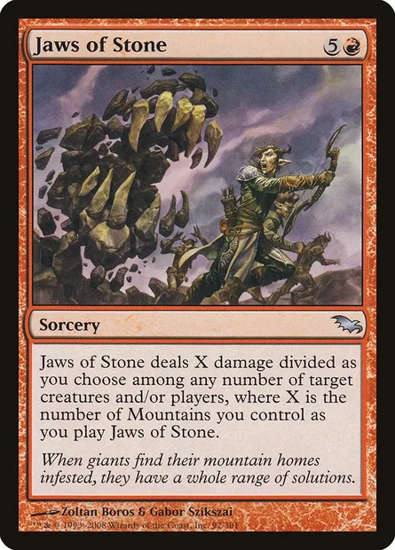Jaws of Stone, Magic card SHM 97 — Shadowmoor set
