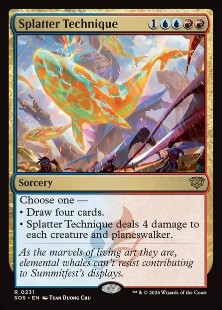 Splatter Technique, Magic card SOS 231 — Secrets of Strixhaven set