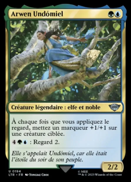 Arwen Undómiel, carte Magic LTR 194 — extension Le Seigneur des Anneaux : chroniques de la Terre du Milieu