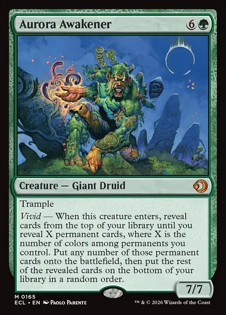 Aurora Awakener, Magic card ECL 165 — Lorwyn Eclipsed set
