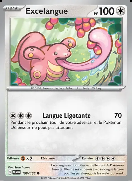 Excelangue, carte Pokémon MEW 108 — extension 151