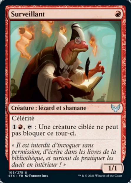Surveillant, carte Magic STX 105 — extension Strixhaven: l'Académie des Mages