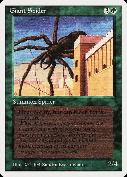 Giant Spider, Magic card SUM 200 — Summer Magic / Edgar set