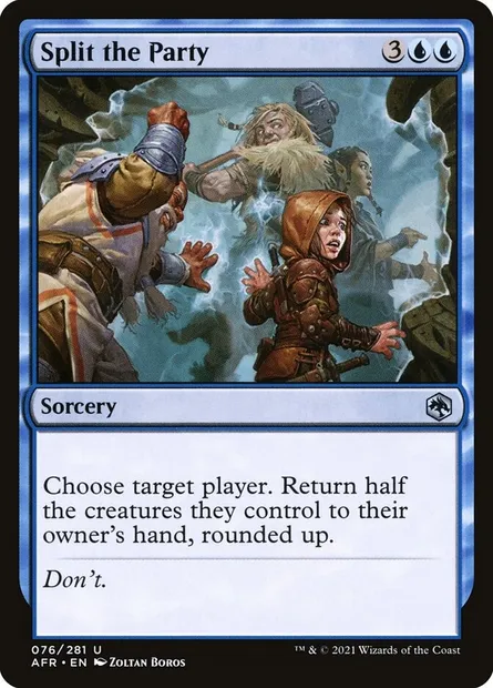 Split the Party, Magic card AFR 76 — Adventures in the Forgotten Realms set