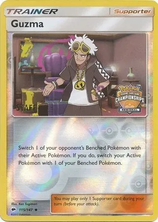 Guzma, carte Pokémon LGP 115s — extension League Promos