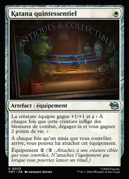 Katana quintessentiel, carte Magic TMT 23 — extension Teenage Mutant Ninja Turtles