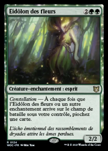 Eidôlon des fleurs, carte Magic WOC 124 — extension Wilds of Eldraine Commander