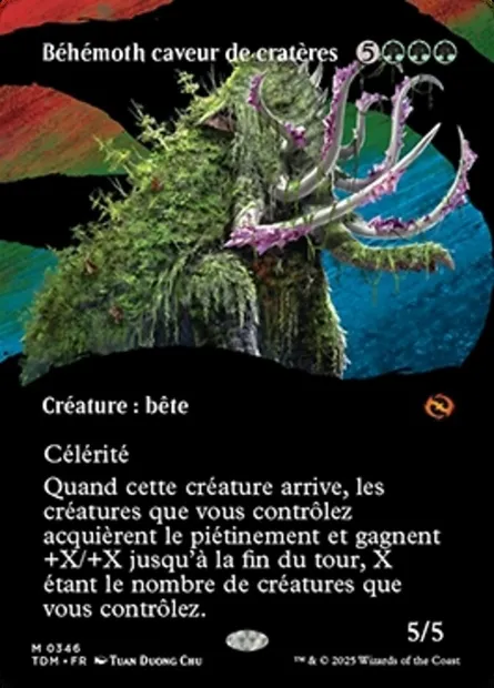 Béhémoth caveur de cratères, carte Magic TDM 346 — extension Tarkir: Dragonstorm