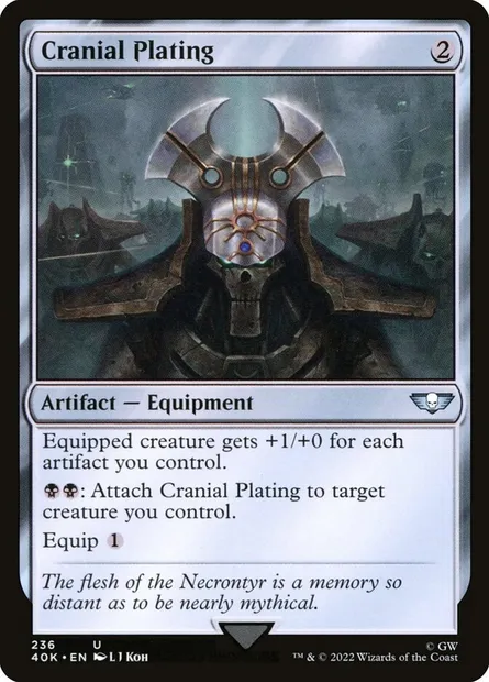 Blindage crânien, carte Magic 40K 236 — extension Warhammer 40,000 Commander