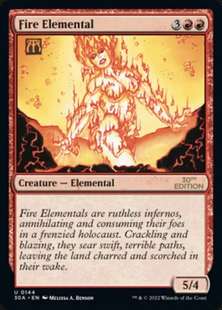 Élémental de feu, carte Magic 30A 144 — extension 30th Anniversary Edition