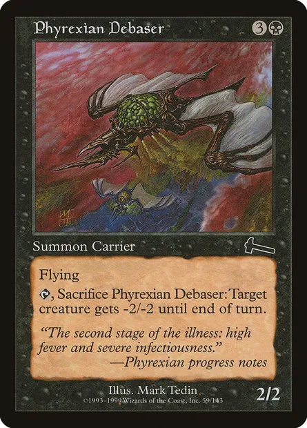 Phyrexian Debaser, Magic card ULG 59 — Urza's Legacy set