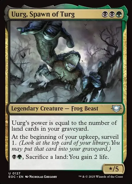 Uurg, Spawn of Turg, Magic card EOC 127 — Edge of Eternities Commander set