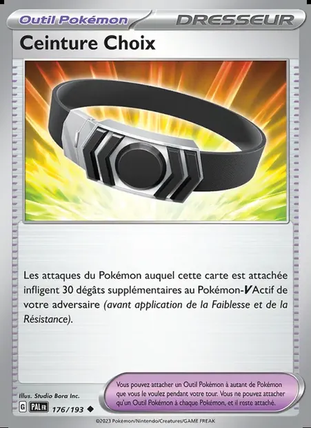 Ceinture Choix, carte Pokémon PAL 176 — extension Évolutions à Paldea
