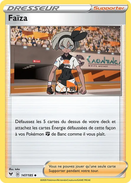Faïza, carte Pokémon VIV 147 — extension Voltage Éclatant