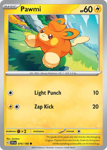 Pawmi, Pokémon card SVI 074 — Scarlet & Violet set