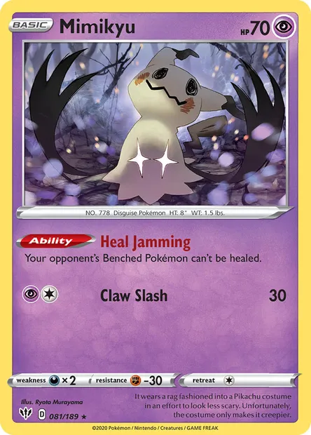 Mimikyu, Pokémon card DAA 81 — Darkness Ablaze set