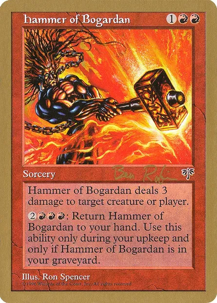 Marteau du bogardan, carte Magic WC98 br181 — extension World Championship Decks 1998
