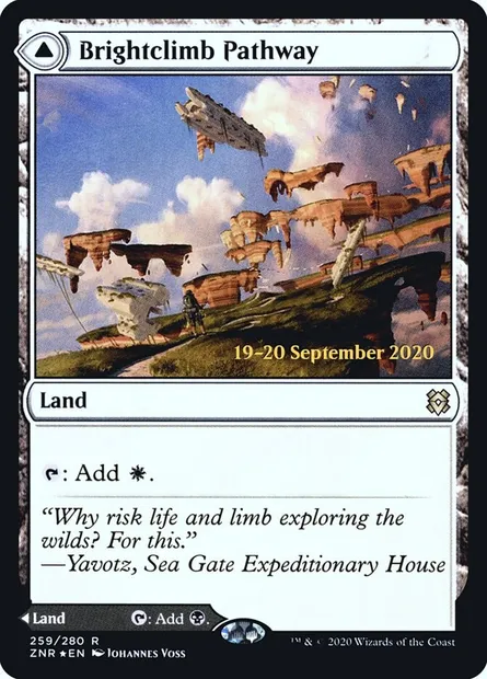Brightclimb Pathway // Grimclimb Pathway, Magic card PZNR 259s — Zendikar Rising Promos set