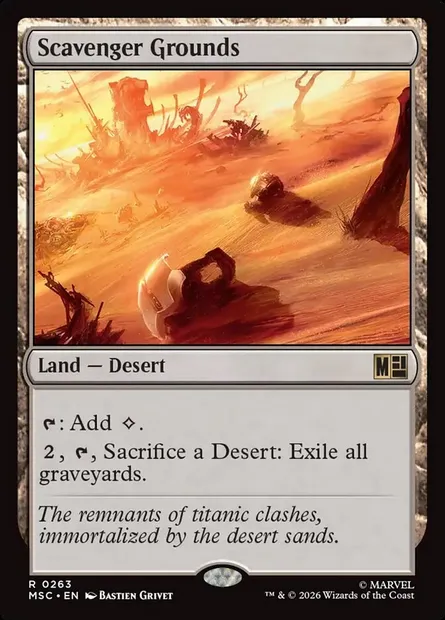 Scavenger Grounds, Magic card MSC 263 — Marvel Super Heroes Commander set