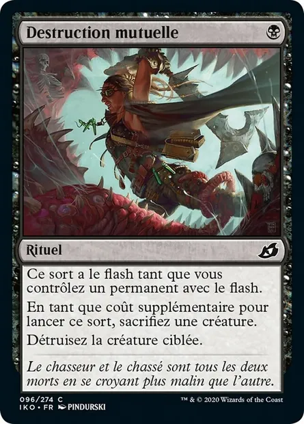 Destruction mutuelle, carte Magic IKO 96 — extension Ikoria: Lair of Behemoths